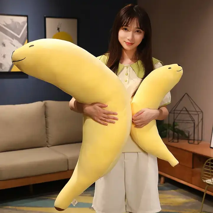 Wholesales Soft Stuffed Banana Dog Plush Pillow Toy For Kids Cute Plush Animal Toys Gift 1