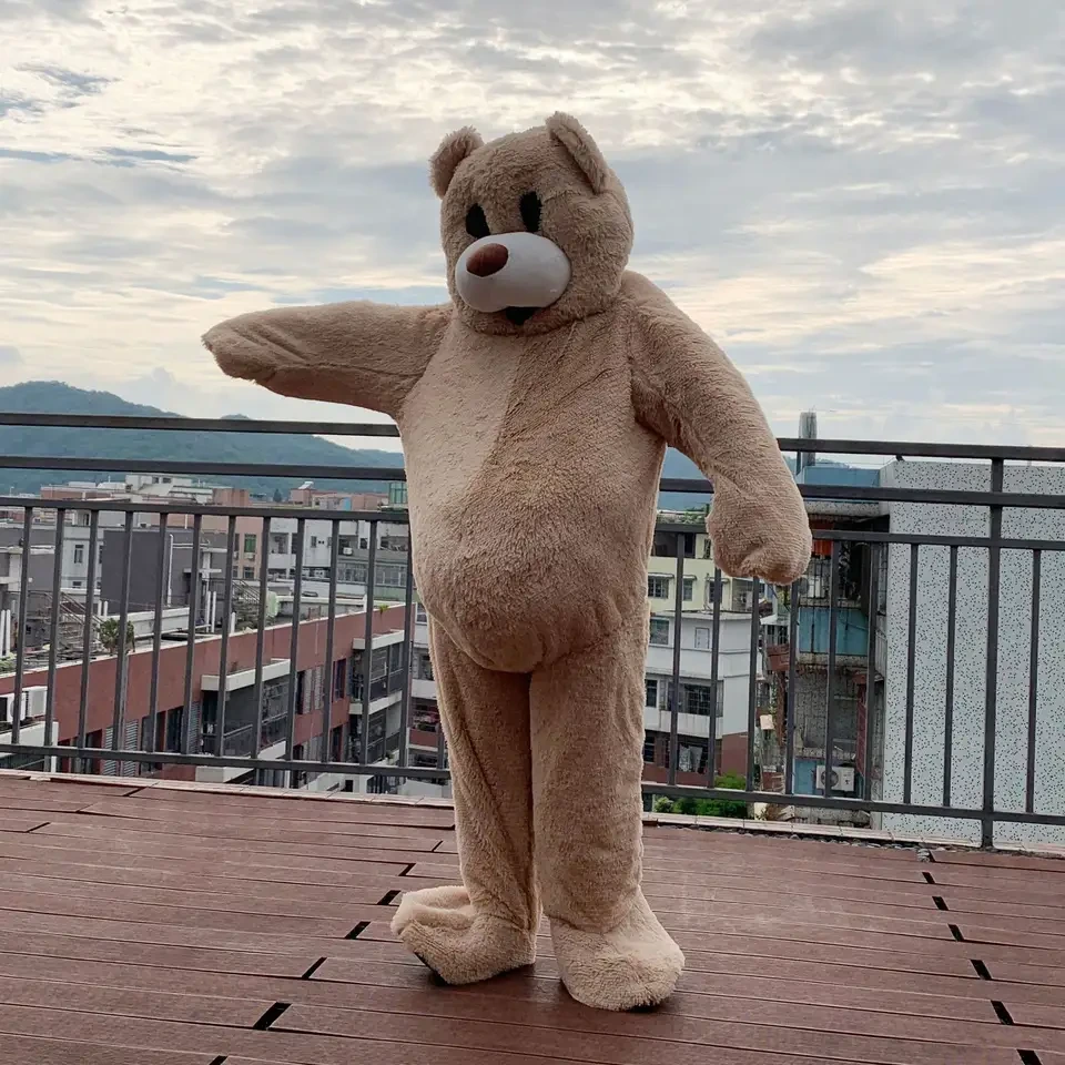 Custom Cartoon Adult Teddy Bear Mascot Costume 1