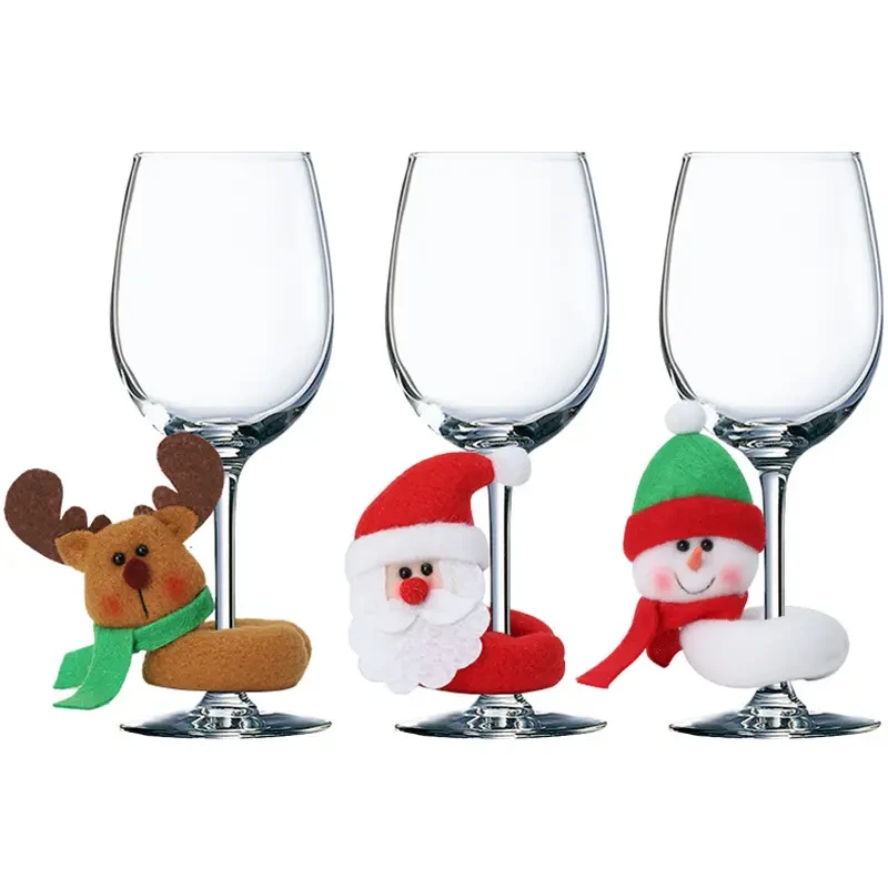 Christmas decorations Christmas wine cups Santa Claus snowman reindeer Christmas supplies 1