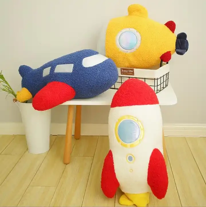 Creative Simulation Astronaut Spaceship Rocket Submarine Planet Plush Toys Soft Doll Gift Toy For Children Kids Boy 1