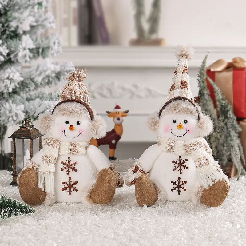 Short Legged Snowman Doll 2023 New Knitted Doll Christmas Decoration 2