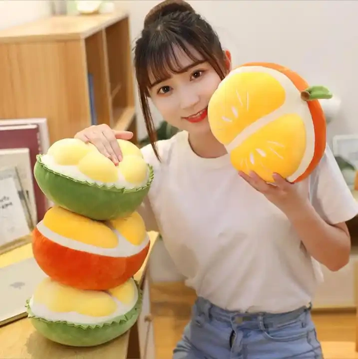 Cute Orange Durian Plush Toys Stuffed Soft Plants Pillow Fruits Dolls For Kids Girls Friends Birthday Gifts 1