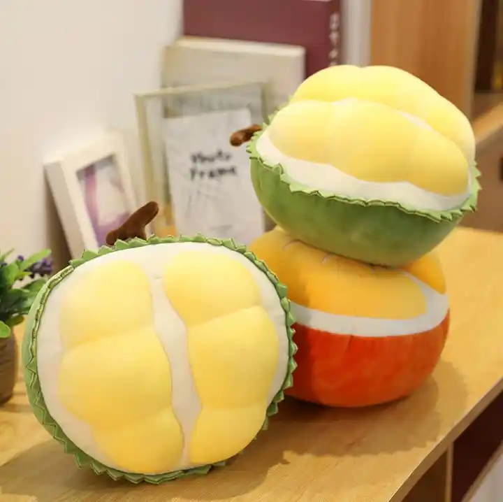 Cute Orange Durian Plush Toys Stuffed Soft Plants Pillow Fruits Dolls For Kids Girls Friends Birthday Gifts 6