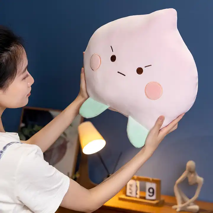 Soft Lovely Design Cute Pink Peach Plush Pillow Cushion Home Decoration 3