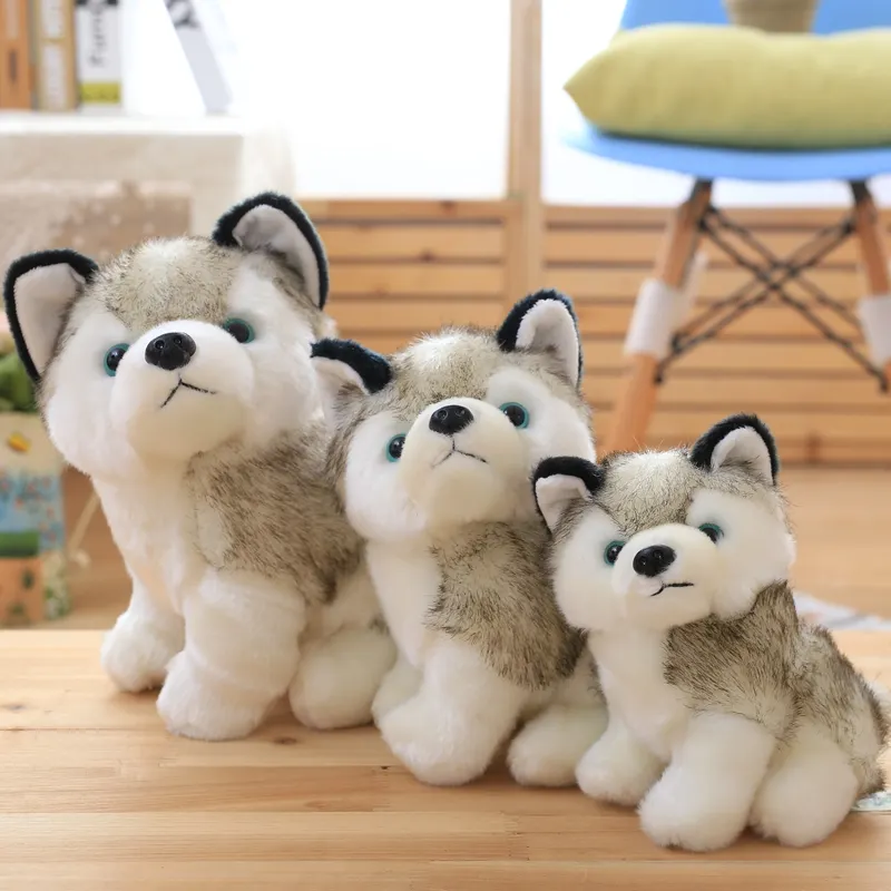 Realistic Husky Dog Stuffed Toys Plush Animals Kids Toys Children Soft Kawaii Wolf Pet Doll Cute Kids Toys for Girls Boy 2