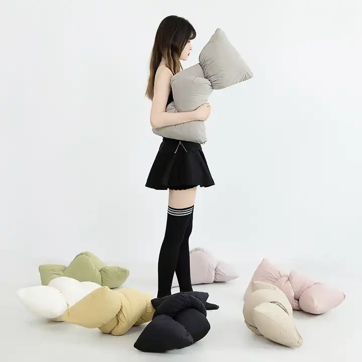 Stuffed Sofa Pillow Cushion Hair Knot Shape Funny Home Decoration 1