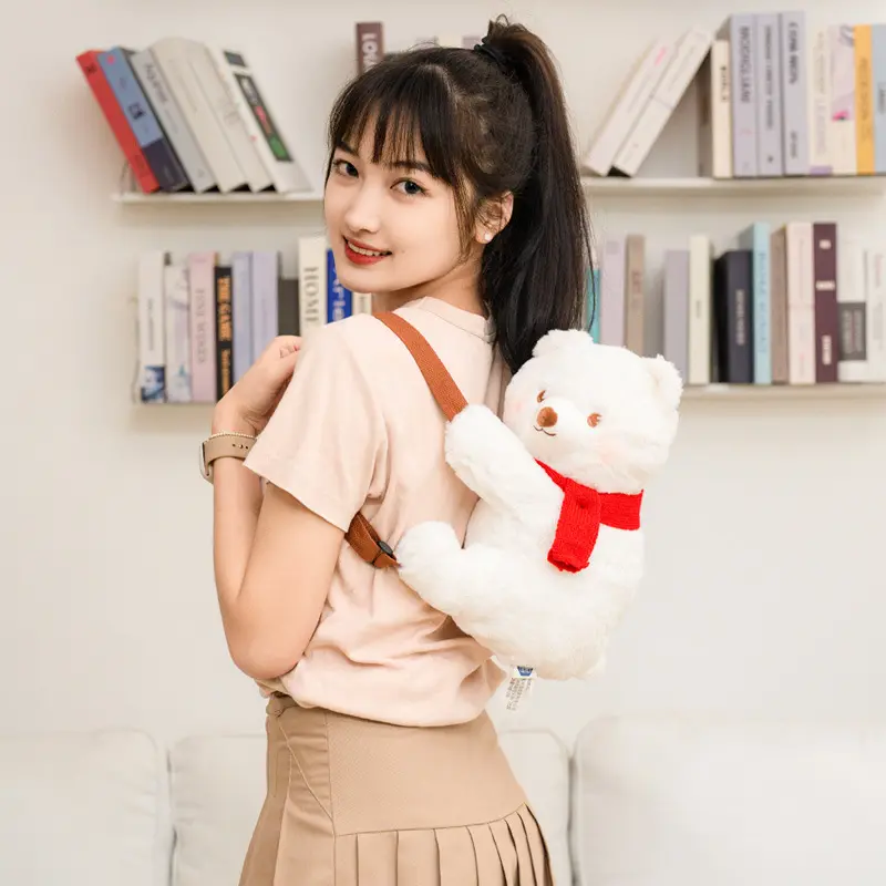 Penguin Backpack Women's Cute Cartoon Doll Bag Plush Mini Book Bag plush bag 2