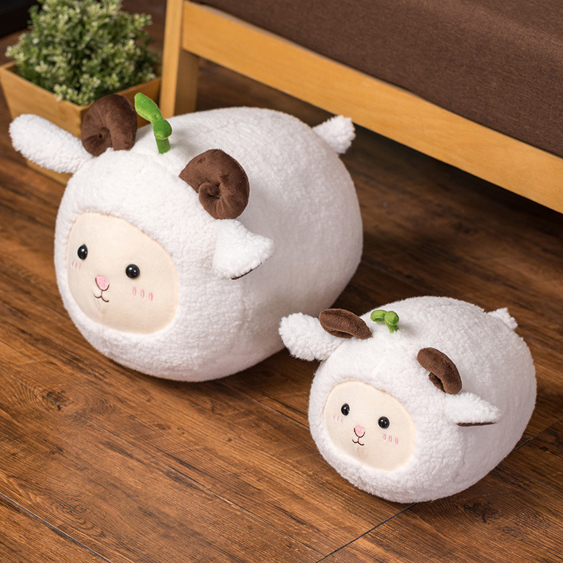 Wholesale Cartoon Cute Small Stuffed Animal Toy Lamb Sheep Sofa Cushion Plush Doll Git For Kids 5