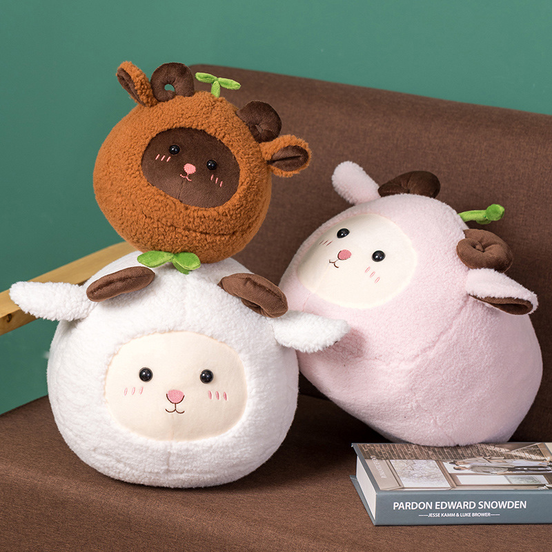 Wholesale Cartoon Cute Small Stuffed Animal Toy Lamb Sheep Sofa Cushion Plush Doll Git For Kids 6