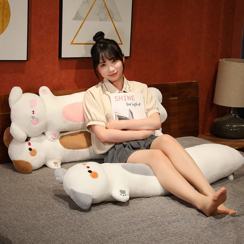 New Design Soft Long Body Stuffed Dog Pillow Plush Toy 1