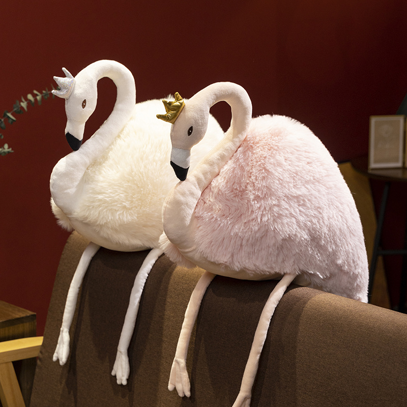 New Arrival Lovely Simulation Long Neck Swan Stuffed Animal Plush Toy 6