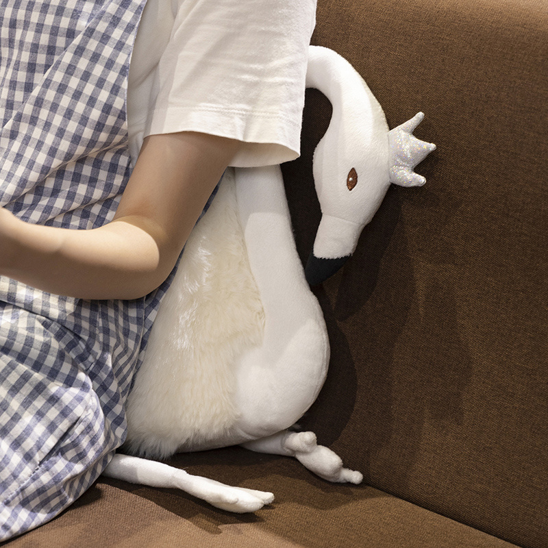 New Arrival Lovely Simulation Long Neck Swan Stuffed Animal Plush Toy 7