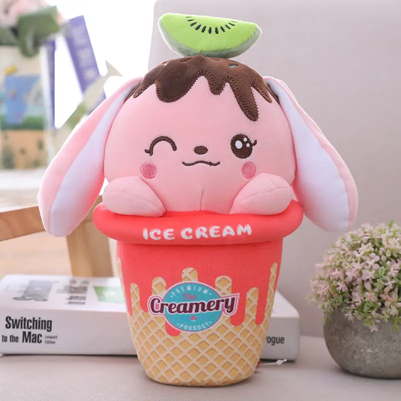Stuffed plush cute ice cream rabbit 2