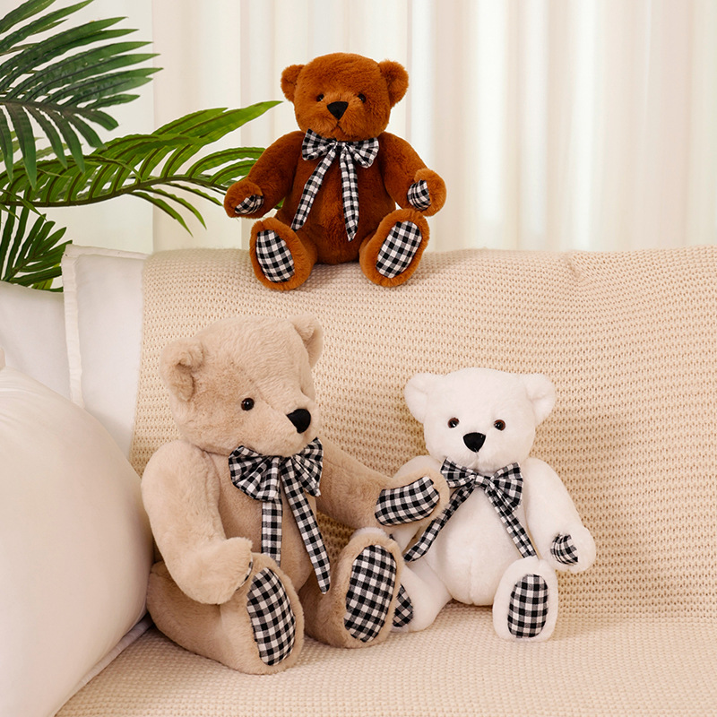 Wholesale Stuffed Animal Toy Retro Style Teddy Bear Plush Doll Kids Gift 7