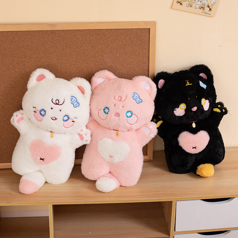 New Arrival Cute Design Stuffed Animal Toy Cat Delicate Plush Doll Girl Gift 7