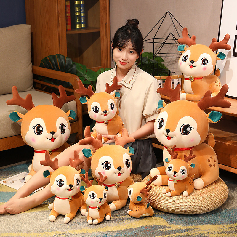 Muñeco de alce de peluche al por mayor, regalo de Navidad para niños, decoración 7