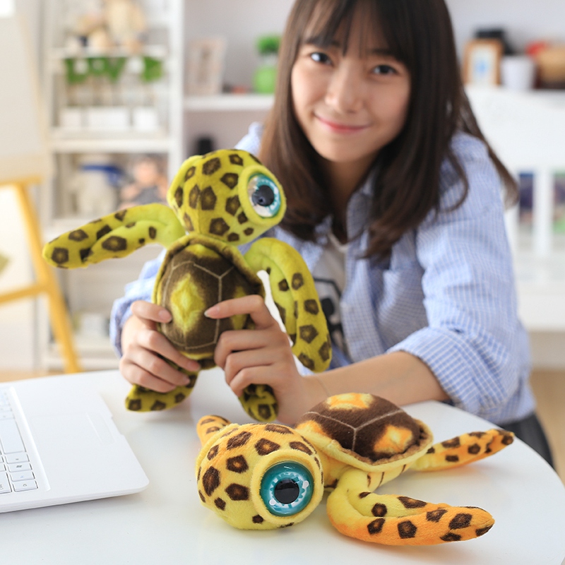 Colorful Tortue Big Eye Baby Turtle Plush Toys Green Amphibians Reptile Kids Doll Decor Toy Sea Turtle 7