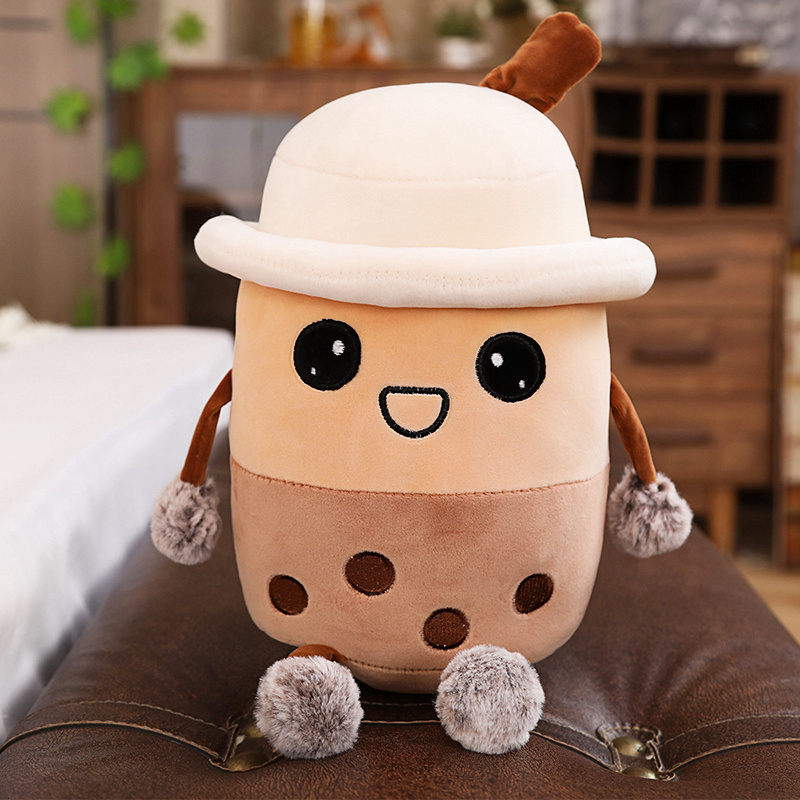 Kawaii Milk Tea Plush Doll Cartoon Boba Milk Tea Plush Pillow Soft Stuffed Toy Kids Christmas Gift 6