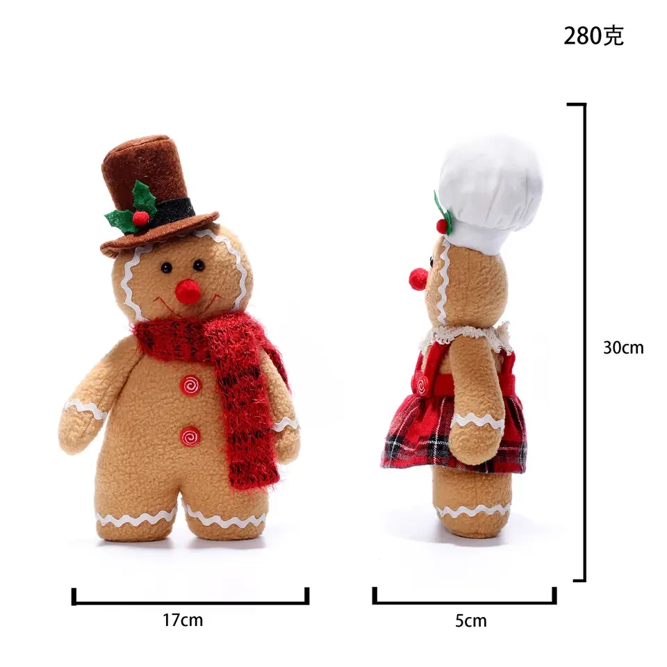 Christmas decoration gingerbread doll plush toy decorations dwarf decorations stuffed &amp; plush toy 1