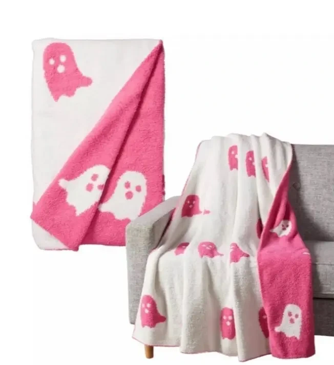 Halloween interesting stuffed pumpkin pink ghost blanket wall decoration 1