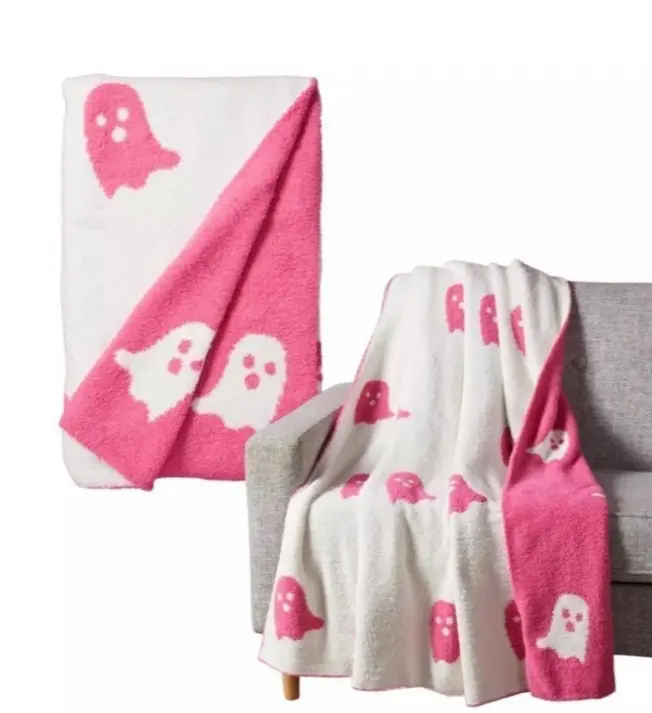 Halloween interesting stuffed pumpkin pink ghost blanket wall decoration 3