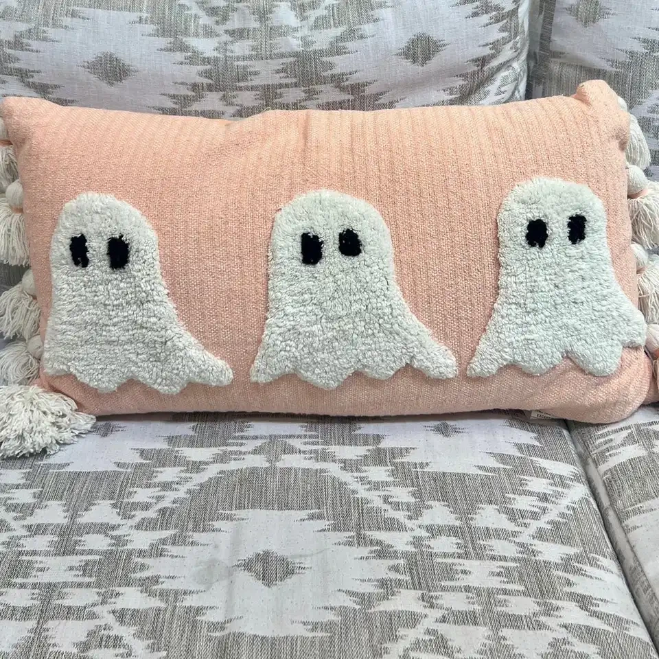 Halloween interesting stuffed pumpkin pink ghost pillow wall decoration1 1