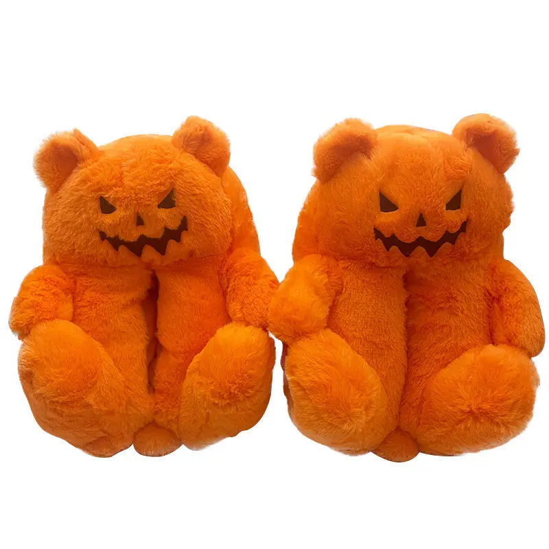 Halloween Teddy Bear Slippers Plush Slippers Winter Warm Slippers Indoor Anti Slipping Halloween 1