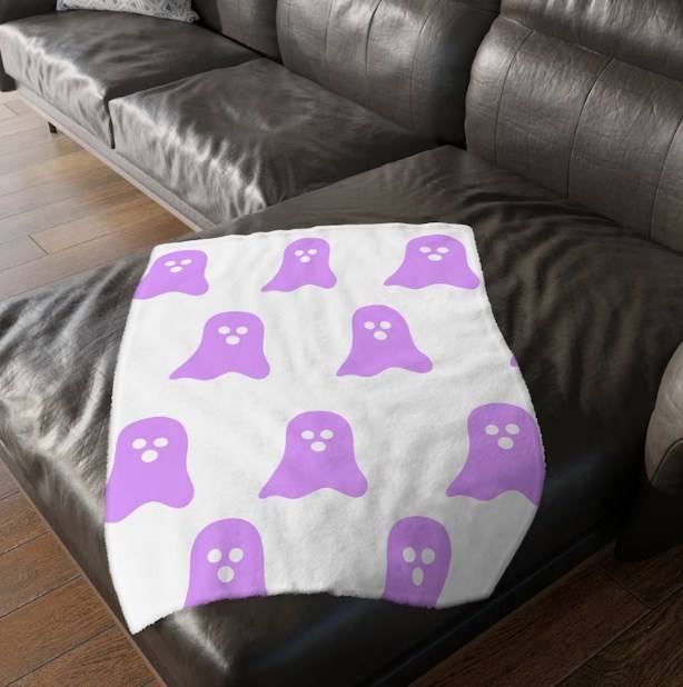 Halloween Blanket Wall Decoration Ghost Party Decoration Pink Halloween Custom Blanket 10