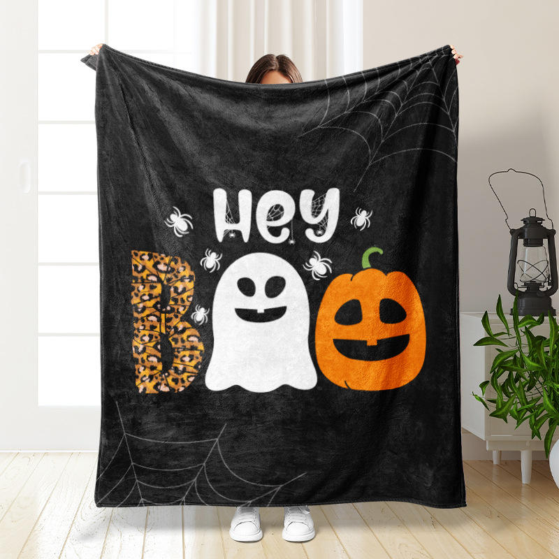 Halloween Blanket Flannel Plush Warm Halloween Decorations Home Decor Accessories 9