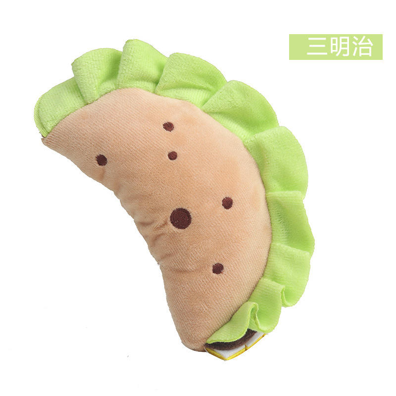 Ready to Ship Simulation Bread Stuffed Dog Toy Plush Toy for Pet Dog Pet Toys 11
