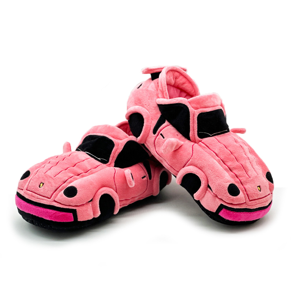 Customized Red Car Shape Slippers Plush Car Slippers Shoe Winter Autumn Indoor Shoes 3