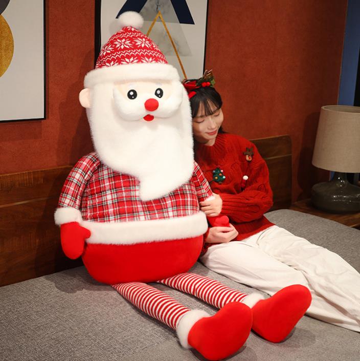 Christmas Santa Plush Toy Claus Plush Doll Red Santa Stuffed Toys Girl Gift Pillow 4