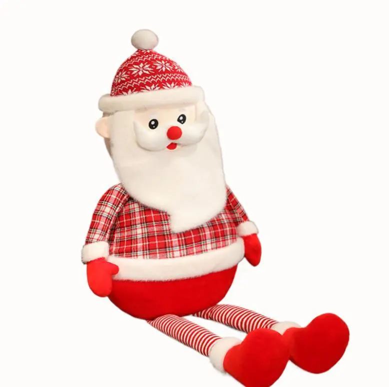 Christmas Santa Plush Toy Claus Plush Doll Red Santa Stuffed Toys Girl Gift Pillow 1