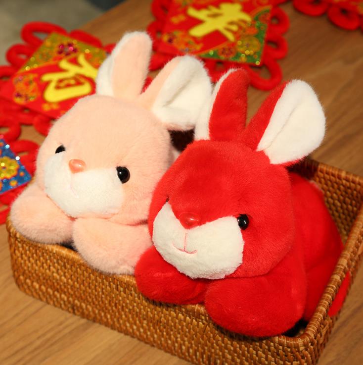Cute Pink And White Rabbit Stuffed Animal Toys Plush Kids Doll Pillow 3