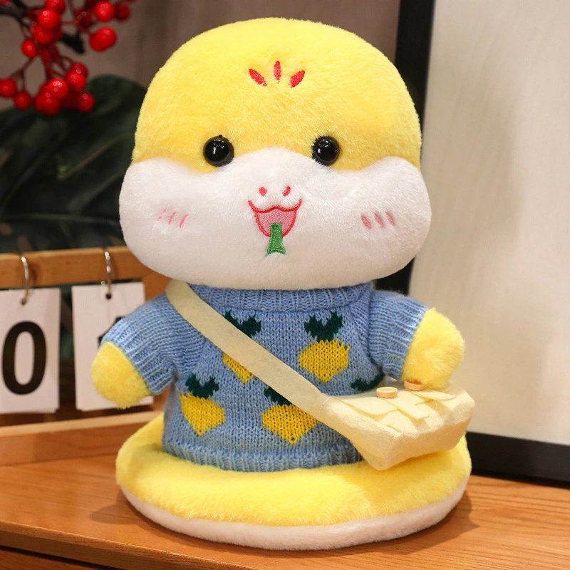 Eco-Friendly Yellow Snake Stuffed Animal - Soft Cuddly Plush Toy for Kids &amp; Animal Lovers 1