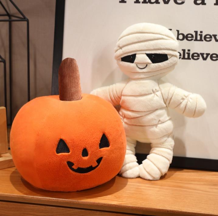 Halloween Plush Toys Spooky Scary Mummy Stuffed Toys For Halloween Party Fun Smiling Pumpkin Soft Dolls 2