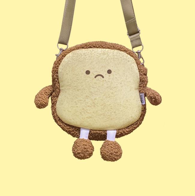 Manufacturer Bread Furry Bag Toast Custom Plush Toy Cute Designer Plush Bag 1