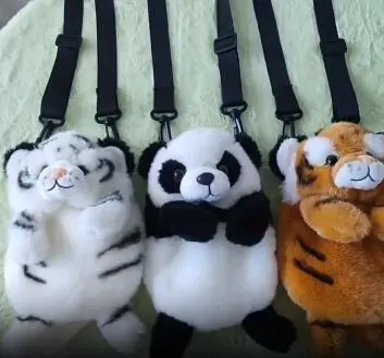 Backpack Cute Stuff Soft Tiger panda plush toys Kids woman Gifts shoulder bag graduation gifts 1