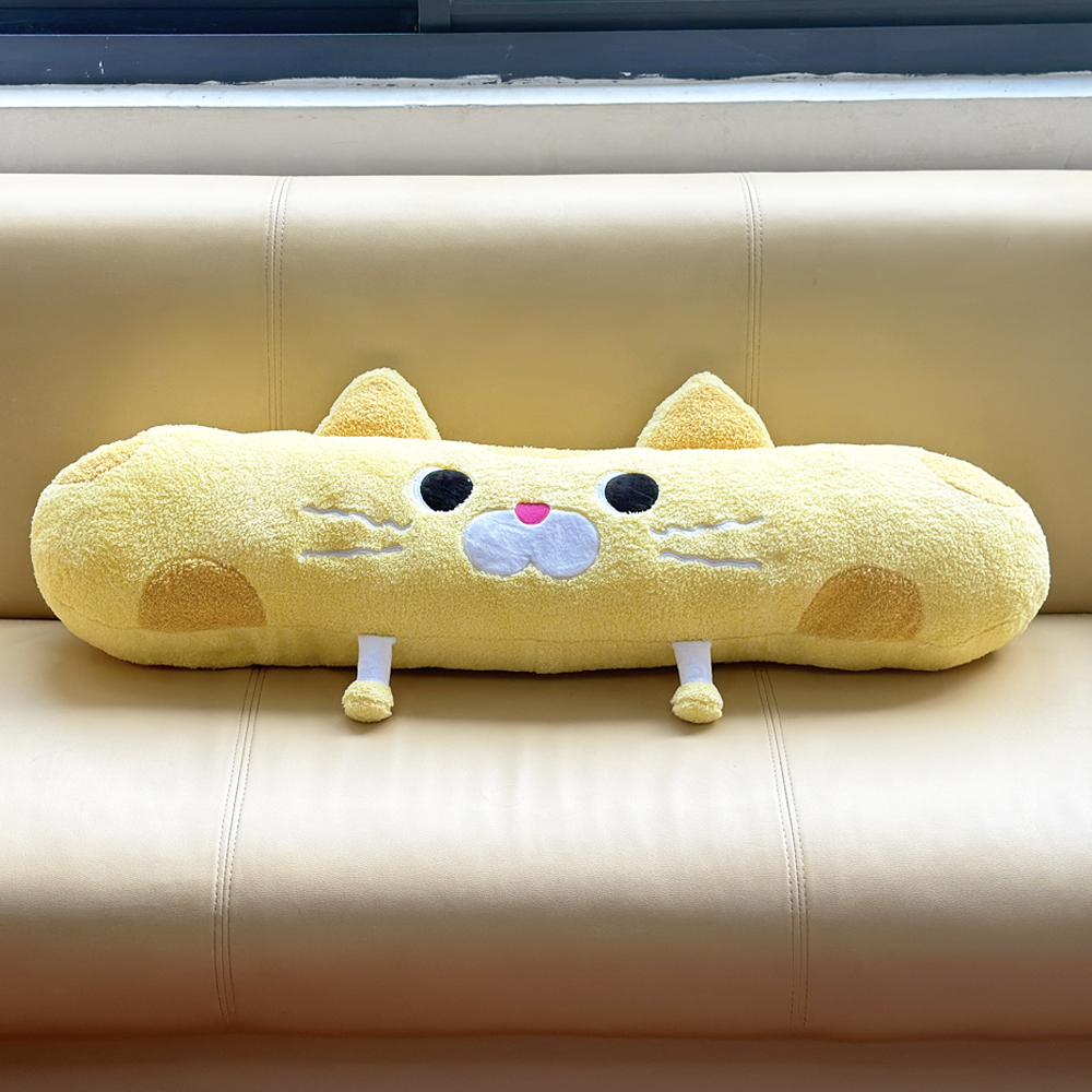 Pink Cat Long Plush Pillow Stuffed Animal Toys Sleeping Pillows 5