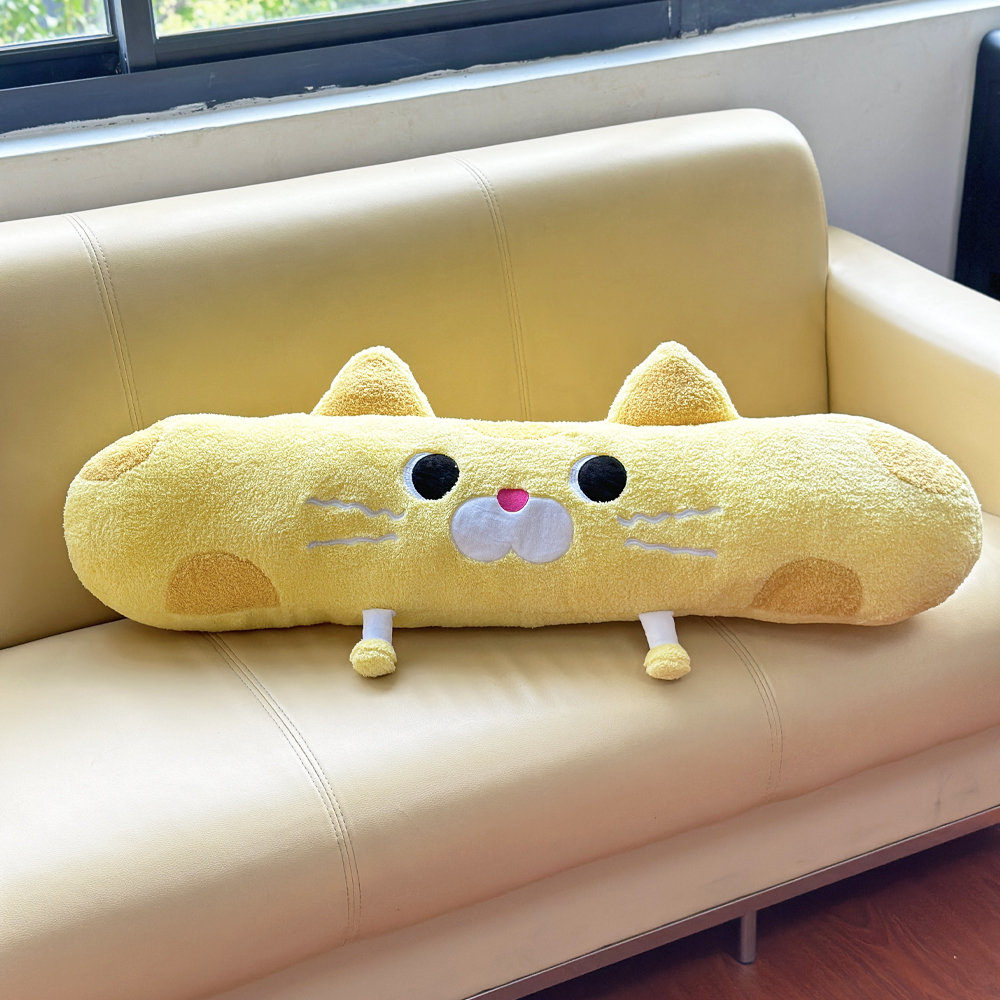 Pink Cat Long Plush Pillow Stuffed Animal Toys Sleeping Pillows 6