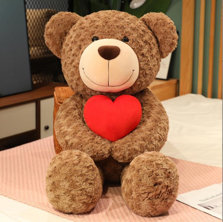 Custom Classic Teddy Bear Plush Toy Giant Bears With Heart Holiday Gifts For Girlfriend Kids 3