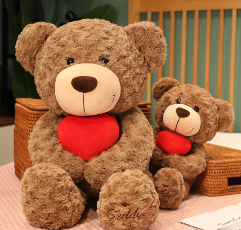 Custom Classic Teddy Bear Plush Toy Giant Bears With Heart Holiday Gifts For Girlfriend Kids 2