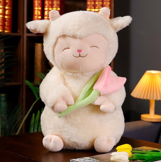 Cute tulip lamb Baa Baa doll plush toy lamb doll sleep comfort hug Pillow doll 5