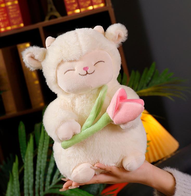 Cute tulip lamb Baa Baa doll plush toy lamb doll sleep comfort hug Pillow doll 4