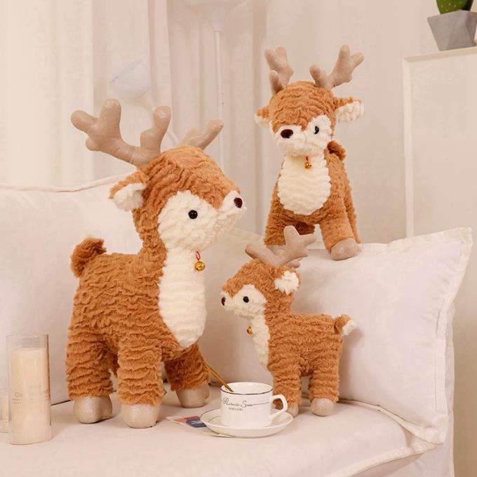 Christmas Elk Stuffed Animal Toys Plush Green Tree Doll Plushie Christmas Gifts 2