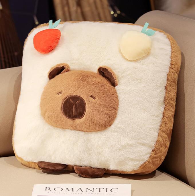 Мягкая плюшевая игрушка Capybala в виде гамбургера, милые тосты и картошка фри. 4