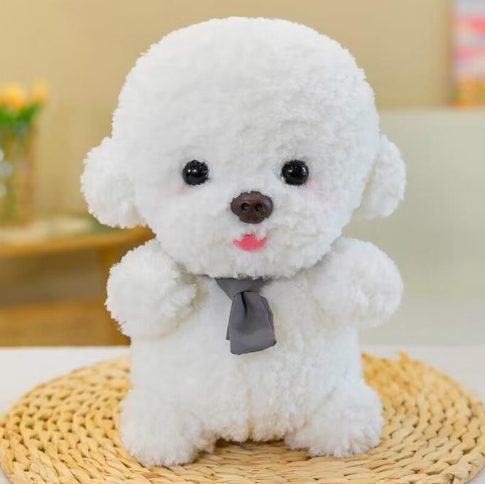 Simulation White Bichon Bear Doll Cute Gray Teddy Dog Plush Toy Pet Dog Doll 3