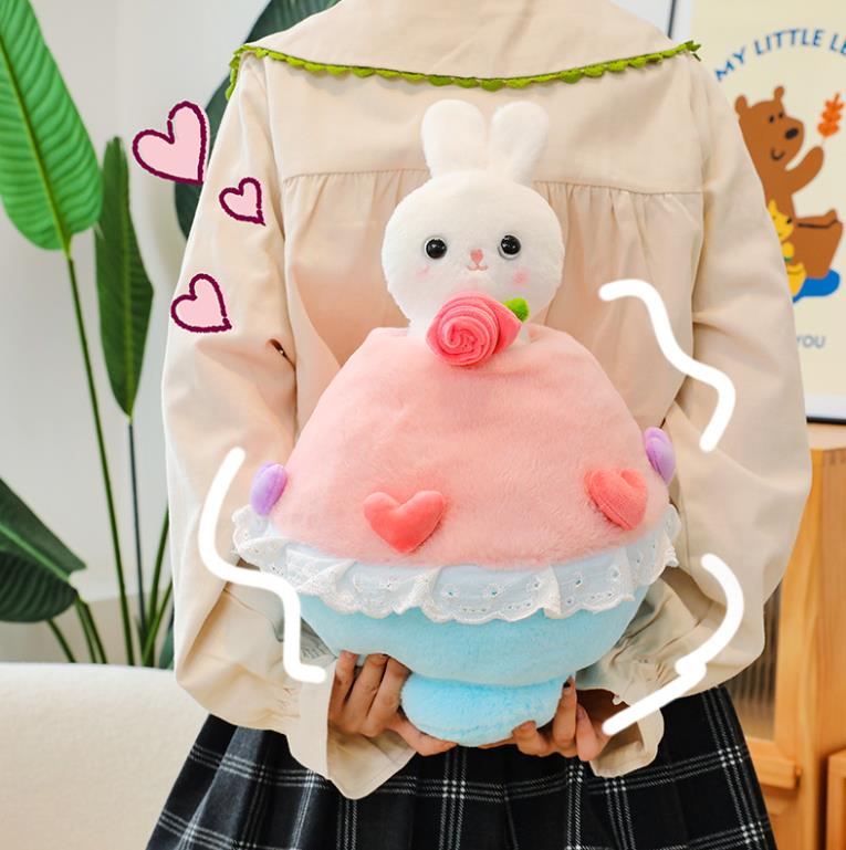 Cute Rabbit Flower Plush Bouquet Stuffed Valentine's Day Stuffed Bunny  Girlfriends Gifts 4