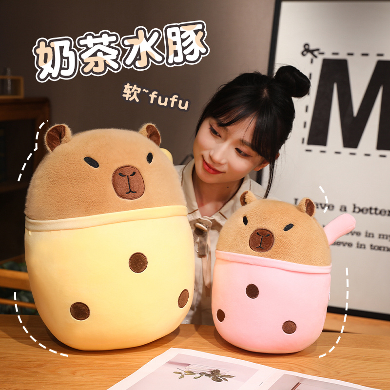 Экологически чистая мягкая игрушка-баба-капибара в виде животных, плюшевая милая плюшевая подушка 4