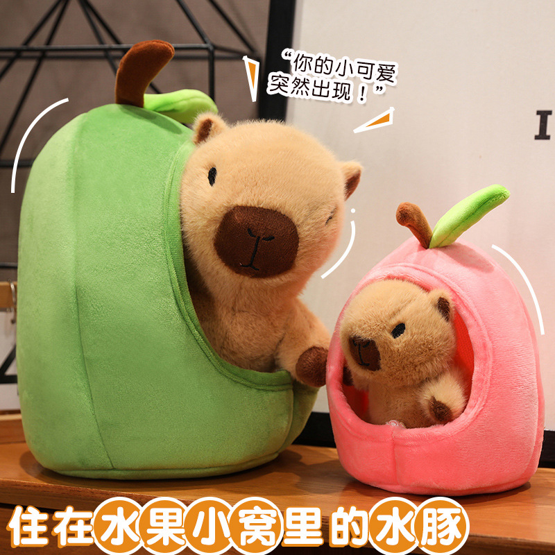 Custom plush toy fruit capybara cute interesting stuffed toys 4